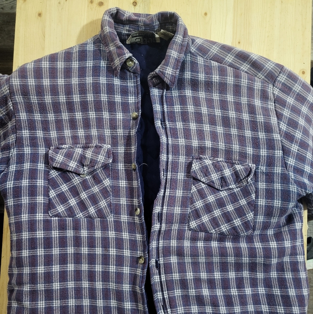 Purple Lightweight Plaid Shirt Jacket